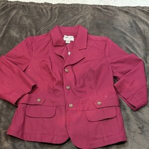 Christopher & Banks Burgundy Blazer